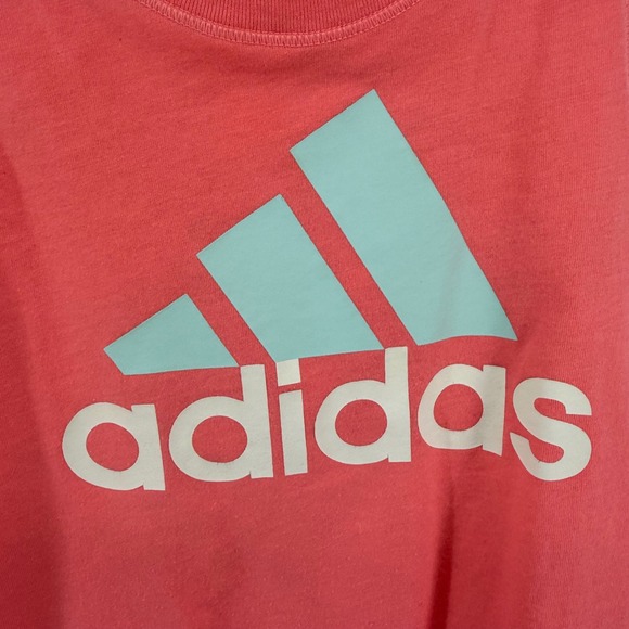 Kids Adidas Tank Top Coral Pink Logo Size 6 Athletic Casual - Picture 2 of 5